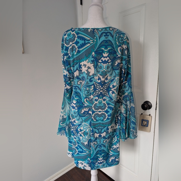 Pucci-Inspired Flowing Shirt Dress - Picture 2 of 7